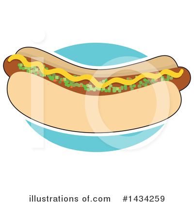 Hot Dogs Clipart #1434259 by Maria Bell
