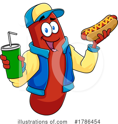 Royalty-Free (RF) Hot Dog Clipart Illustration by Hit Toon - Stock Sample #1786454