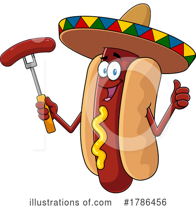 Royalty-Free (RF) Hot Dog Clipart Illustration by Hit Toon - Stock Sample #1786456