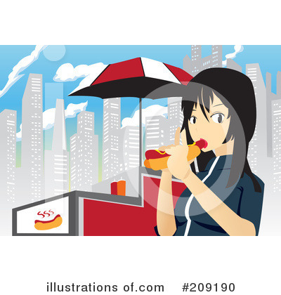 Royalty-Free (RF) Hot Dog Clipart Illustration by mayawizard101 - Stock Sample #209190