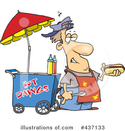 Royalty-Free (RF) Hot Dog Clipart Illustration by toonaday - Stock Sample #437133