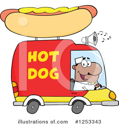 Royalty-Free (RF) Hot Dog Vendor Clipart Illustration by Hit Toon - Stock Sample #1253343