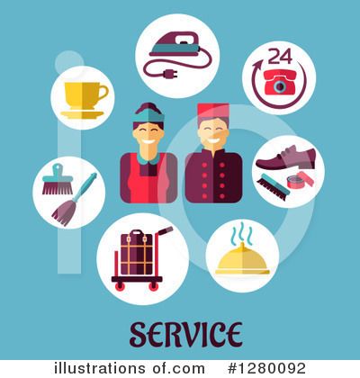 Bellhop Clipart #1280092 by Vector Tradition SM