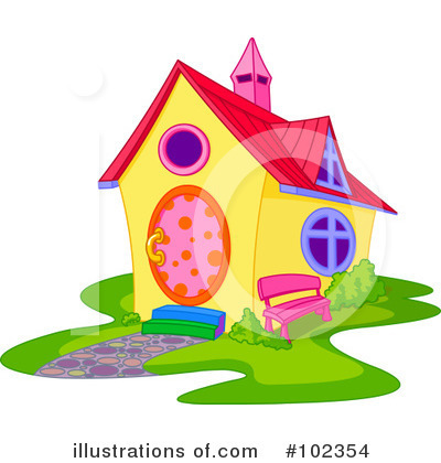 Royalty-Free (RF) House Clipart Illustration by Pushkin - Stock Sample #102354