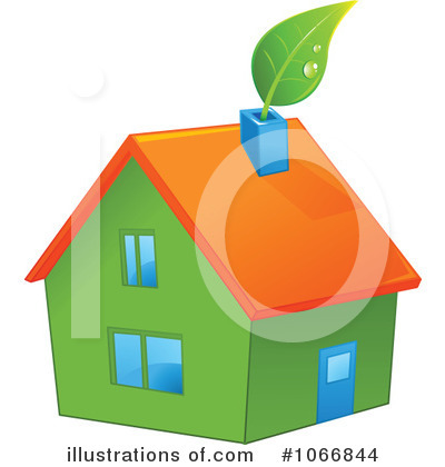 Royalty-Free (RF) House Clipart Illustration by Pushkin - Stock Sample #1066844