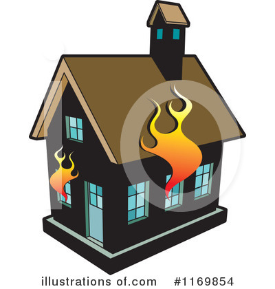 Burning House Clipart #1169854 by Lal Perera