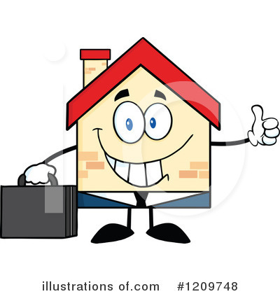 Royalty-Free (RF) House Clipart Illustration by Hit Toon - Stock Sample #1209748