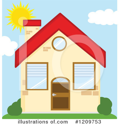 Royalty-Free (RF) House Clipart Illustration by Hit Toon - Stock Sample #1209753