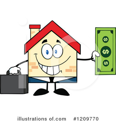 Royalty-Free (RF) House Clipart Illustration by Hit Toon - Stock Sample #1209770