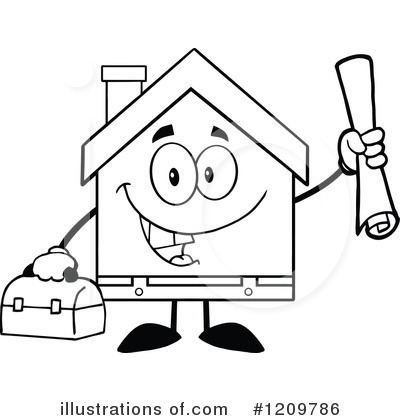 Royalty-Free (RF) House Clipart Illustration by Hit Toon - Stock Sample #1209786