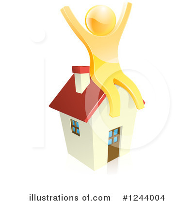 Royalty-Free (RF) House Clipart Illustration by AtStockIllustration - Stock Sample #1244004