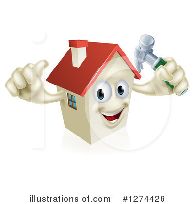 Royalty-Free (RF) House Clipart Illustration by AtStockIllustration - Stock Sample #1274426