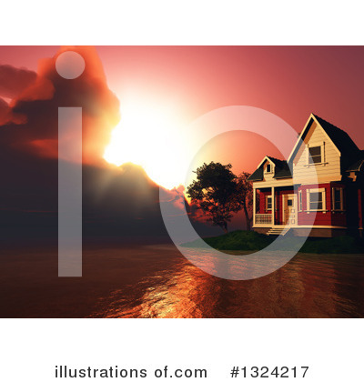 Royalty-Free (RF) House Clipart Illustration by KJ Pargeter - Stock Sample #1324217