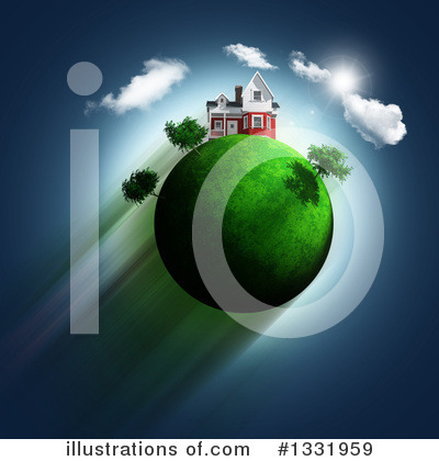 Royalty-Free (RF) House Clipart Illustration by KJ Pargeter - Stock Sample #1331959