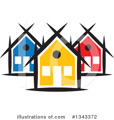 Neighborhood Clipart #1343372 by ColorMagic