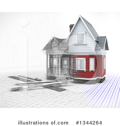 Royalty-Free (RF) House Clipart Illustration by KJ Pargeter - Stock Sample #1344264