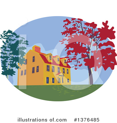 Royalty-Free (RF) House Clipart Illustration by patrimonio - Stock Sample #1376485