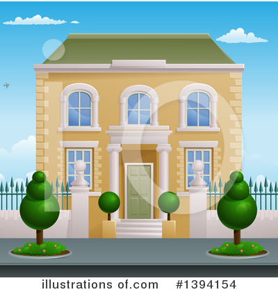 Royalty-Free (RF) House Clipart Illustration by AtStockIllustration - Stock Sample #1394154