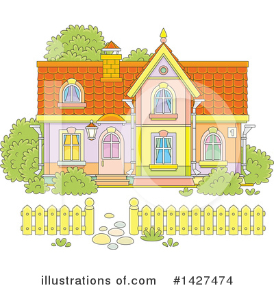 Royalty-Free (RF) House Clipart Illustration by Alex Bannykh - Stock Sample #1427474