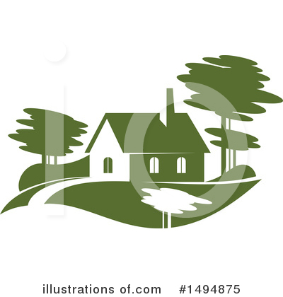 Royalty-Free (RF) House Clipart Illustration by Vector Tradition SM - Stock Sample #1494875