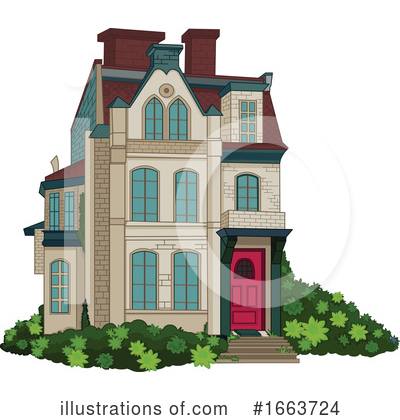 Royalty-Free (RF) House Clipart Illustration by Pushkin - Stock Sample #1663724