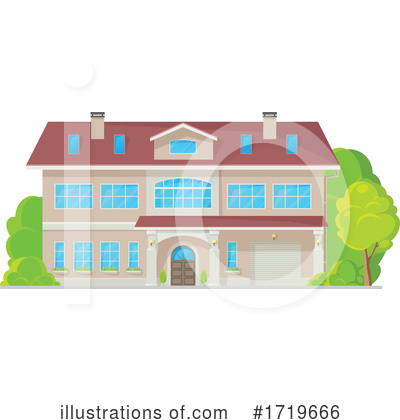 Royalty-Free (RF) House Clipart Illustration by Vector Tradition SM - Stock Sample #1719666