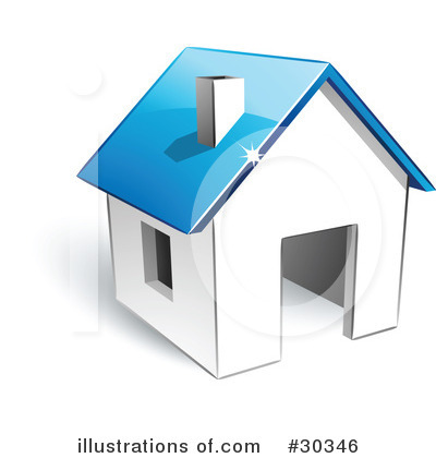 Royalty-Free (RF) House Clipart Illustration by beboy - Stock Sample #30346