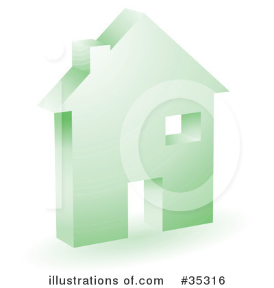 Royalty-Free (RF) House Clipart Illustration by KJ Pargeter - Stock Sample #35316