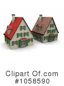 Houses Clipart #1058590 by Michael Schmeling