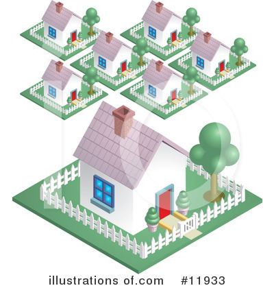 Royalty-Free (RF) Houses Clipart Illustration by AtStockIllustration - Stock Sample #11933