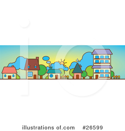 Royalty-Free (RF) Houses Clipart Illustration by NoahsKnight - Stock Sample #26599