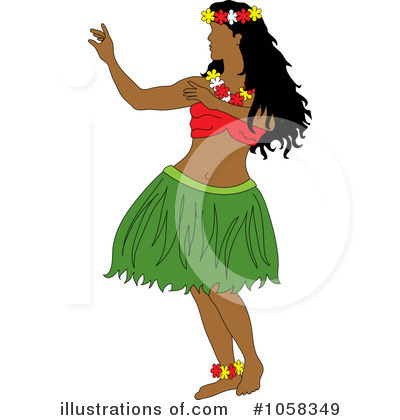 Hula Dancer Clipart #1058349 by Pams Clipart