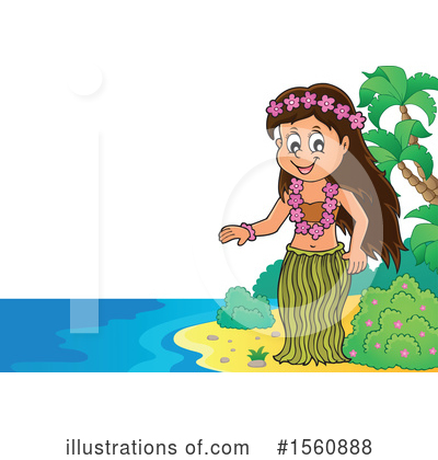 Royalty-Free (RF) Hula Dancer Clipart Illustration by visekart - Stock Sample #1560888