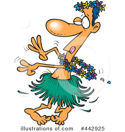 Royalty-Free (RF) Hula Dancer Clipart Illustration by toonaday - Stock Sample #442925