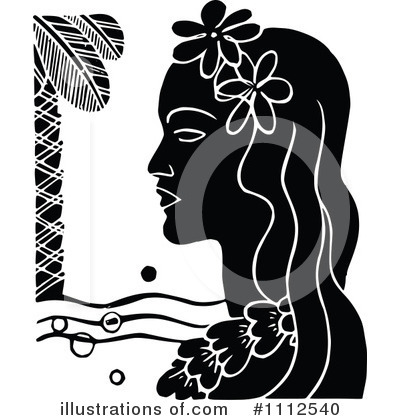 Royalty-Free (RF) Hula Girl Clipart Illustration by Prawny Vintage - Stock Sample #1112540