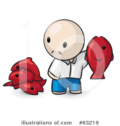 Fisherman Clipart #63219 by Leo Blanchette