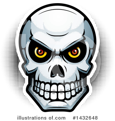 Human Skull Clipart #1432648 by Cory Thoman