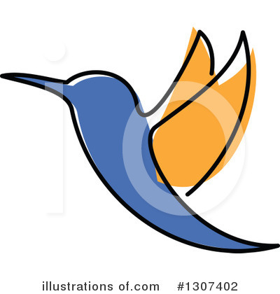 Hummingbird Logo Clipart #1307402 by Vector Tradition SM
