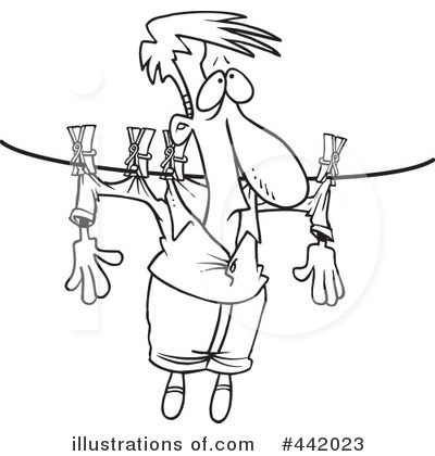 Royalty-Free (RF) Hung Out To Dry Clipart Illustration by toonaday - Stock Sample #442023
