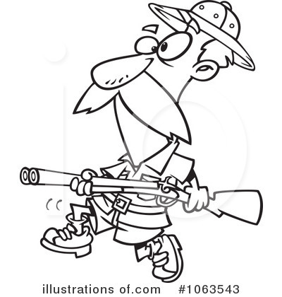 Royalty-Free (RF) Hunter Clipart Illustration by toonaday - Stock Sample #1063543
