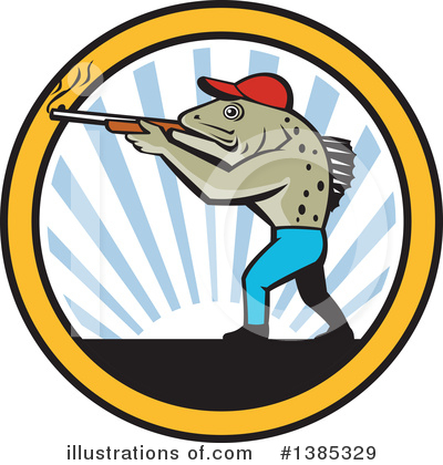 Fish Man Clipart #1385329 by patrimonio