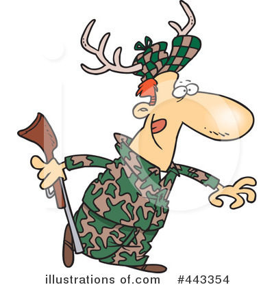 Royalty-Free (RF) Hunter Clipart Illustration by toonaday - Stock Sample #443354