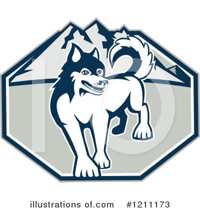 Royalty-Free (RF) Husky Clipart Illustration by patrimonio - Stock Sample #1211173