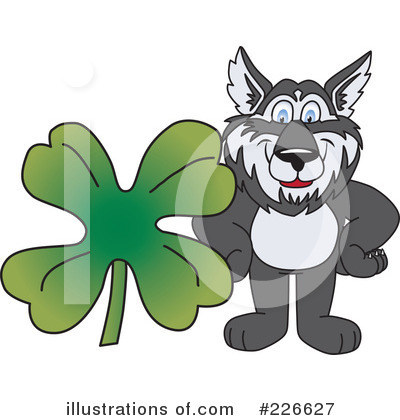 Royalty-Free (RF) Husky Mascot Clipart Illustration by Mascot Junction - Stock Sample #226627