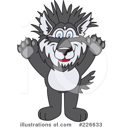 Royalty-Free (RF) Husky Mascot Clipart Illustration by Mascot Junction - Stock Sample #226633