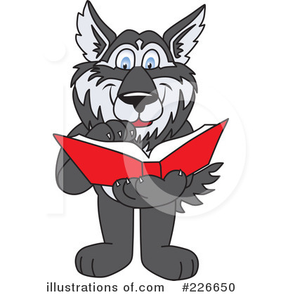 Royalty-Free (RF) Husky Mascot Clipart Illustration by Mascot Junction - Stock Sample #226650