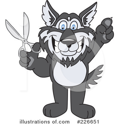 Royalty-Free (RF) Husky Mascot Clipart Illustration by Mascot Junction - Stock Sample #226651
