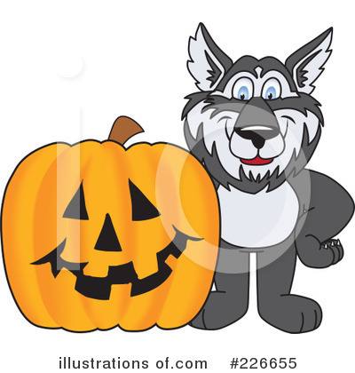 Royalty-Free (RF) Husky Mascot Clipart Illustration by Mascot Junction - Stock Sample #226655