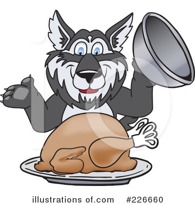 Royalty-Free (RF) Husky Mascot Clipart Illustration by Mascot Junction - Stock Sample #226660
