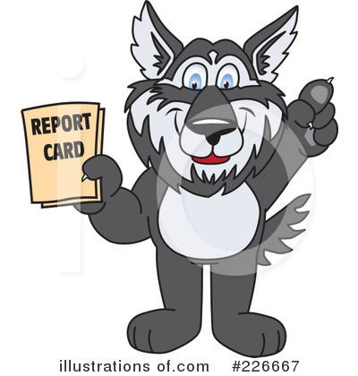 Royalty-Free (RF) Husky Mascot Clipart Illustration by Mascot Junction - Stock Sample #226667